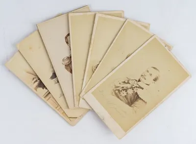 7 фотографий (формат «визитка») «Русские генералы». 1860-е - 1870-е годы.