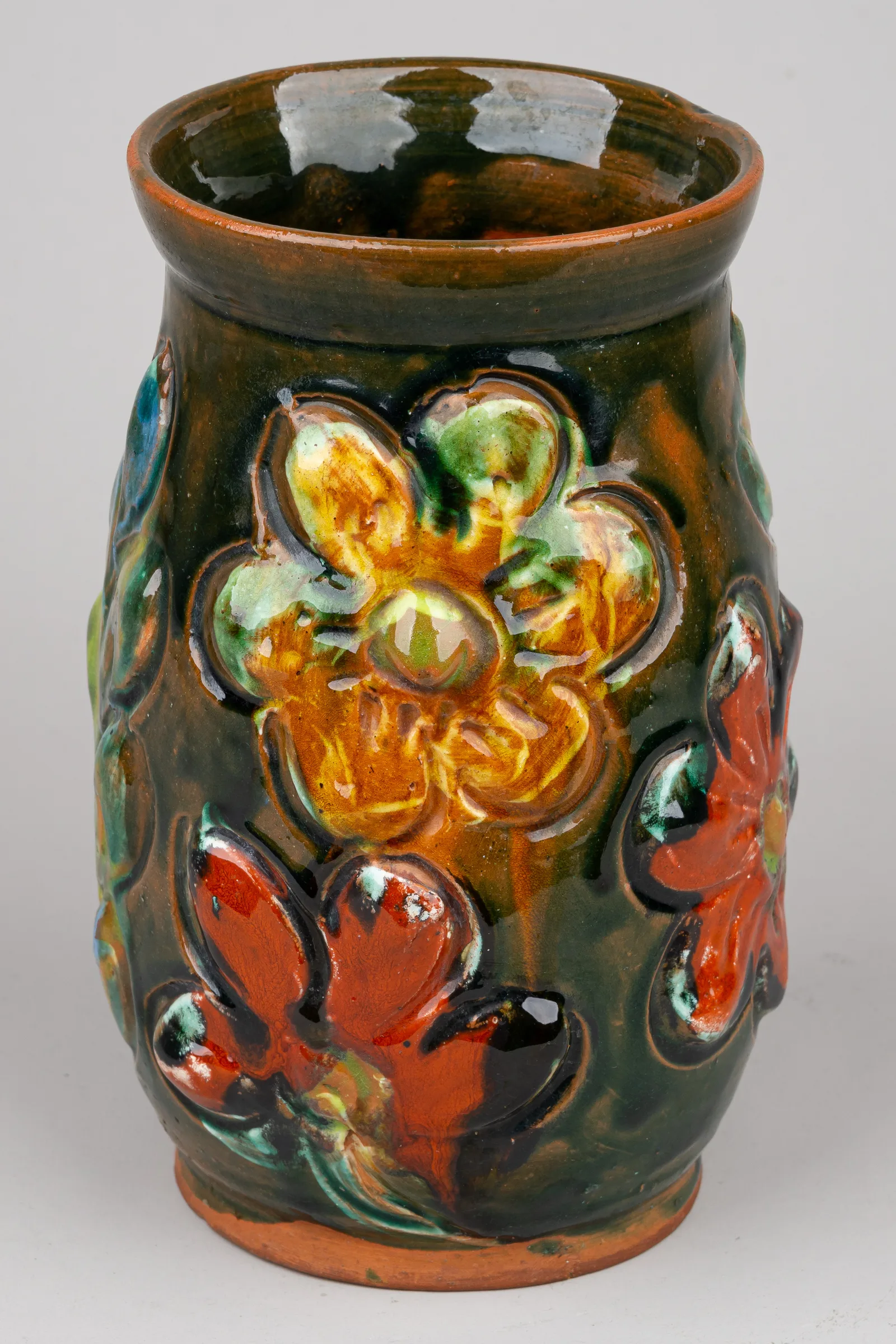 Ваза «Цветы». СССР, Гжель, Шигаев (?), 1976 г.