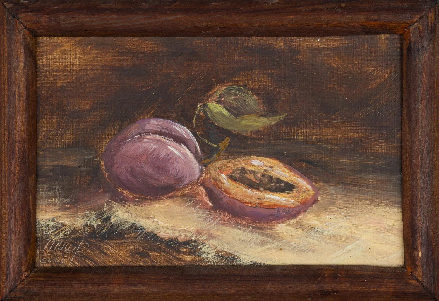 М.Митрохина. Натюрморт со сливами. 2000.