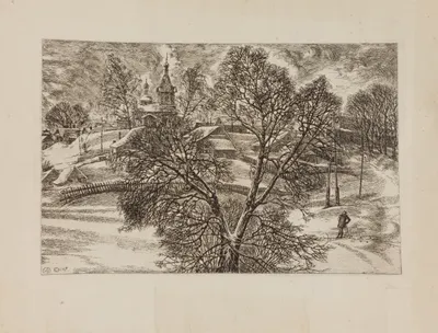 Ветров Александр Егорович. Федоскино зимой. 1985.