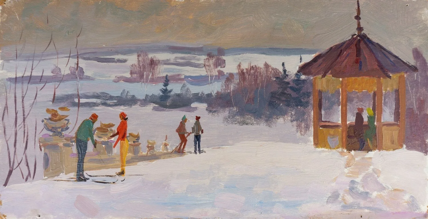 Большаков Алексей Алексеевич. Лыжники. 1960-е годы.