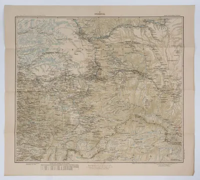 Лист «Красноярск» из карты Южной пограничной полосы Азиатской России. 1922.