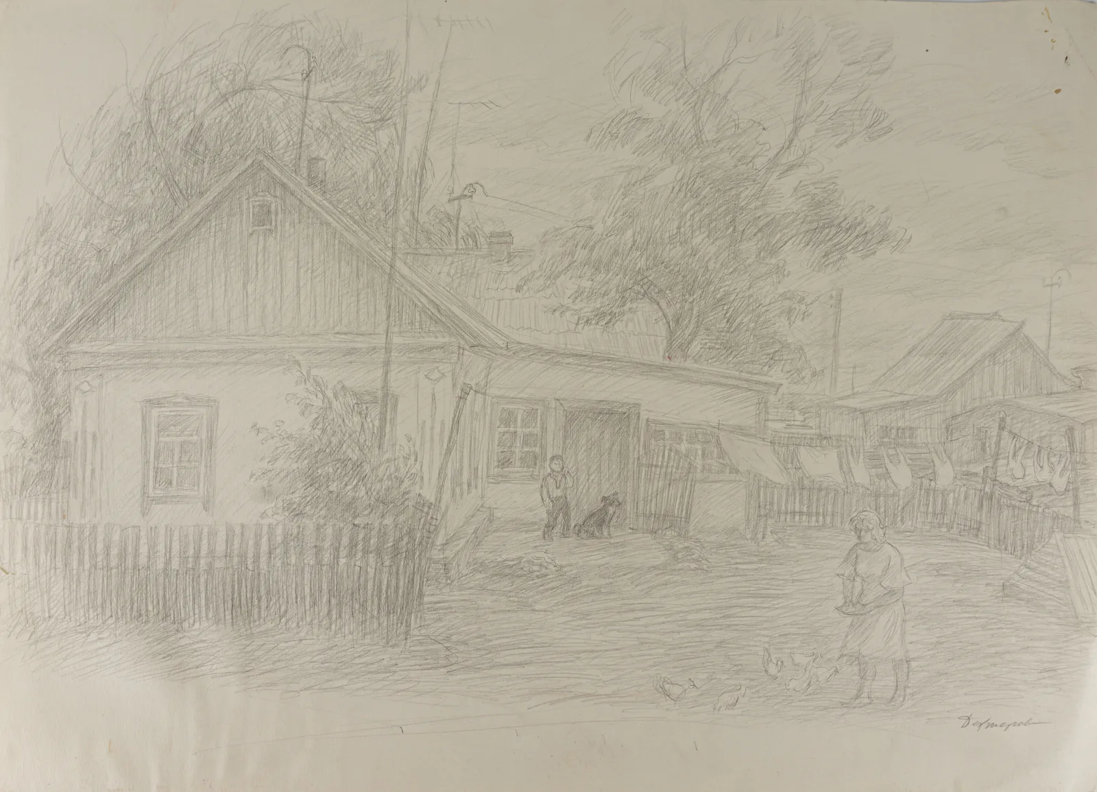 Дехтерева Татьяна Александровна. В деревне. 1970-е.