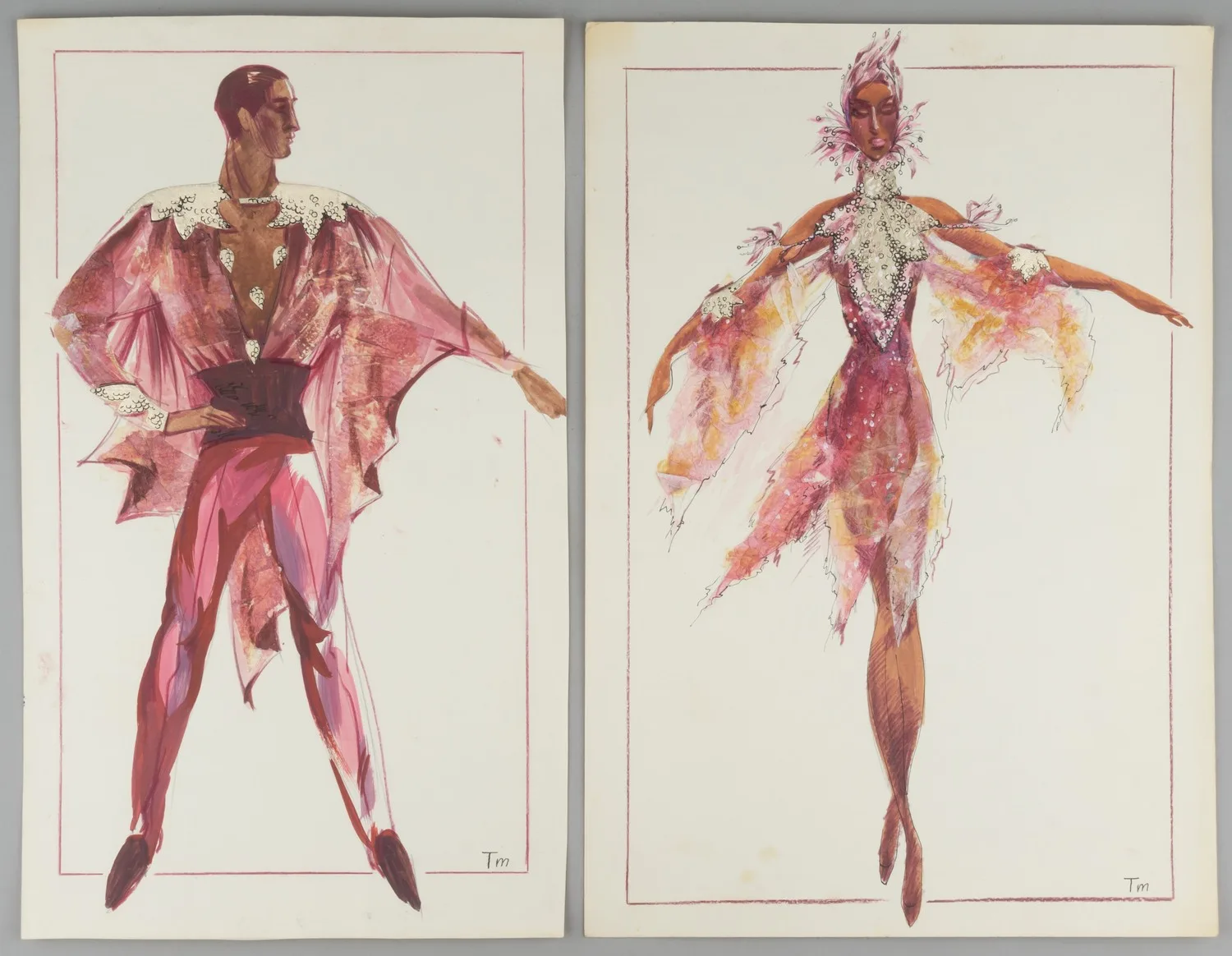 Турова Марина. Парные театральные эскизы. 1980-е годы.