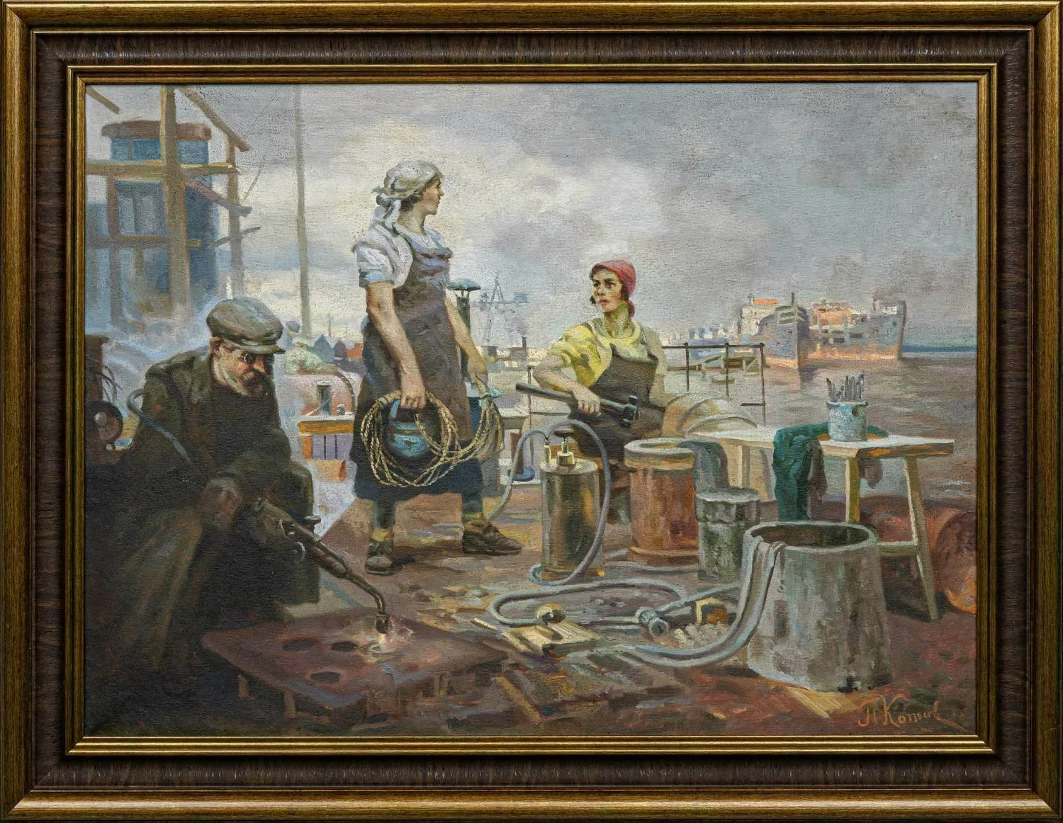 Копия с картины Котова Петра Ивановича. Красное Сормово. Вторая половина XX века.