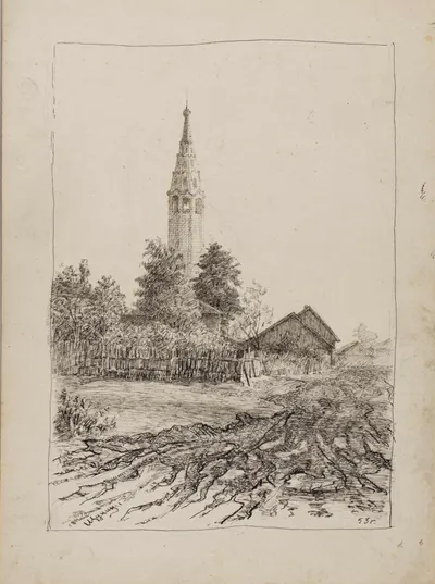 Щукин Иван Егорович. Палех. Переулок Базарный. 1953.