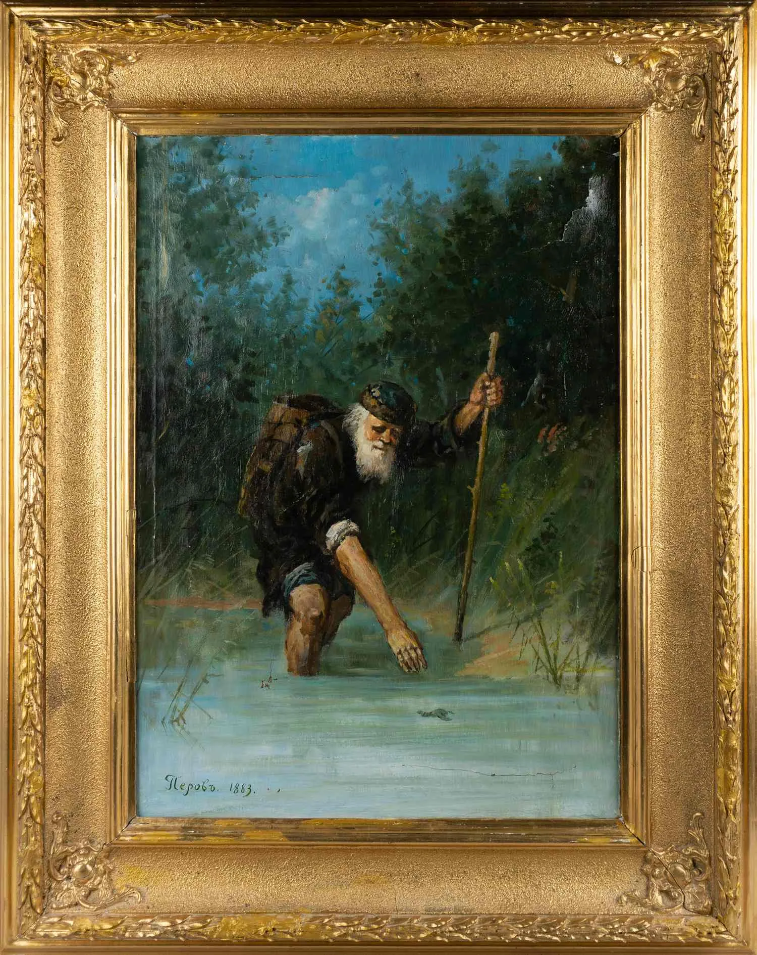 Перов Владимир Васильевич (по подписи). Ловец раков. 1883.