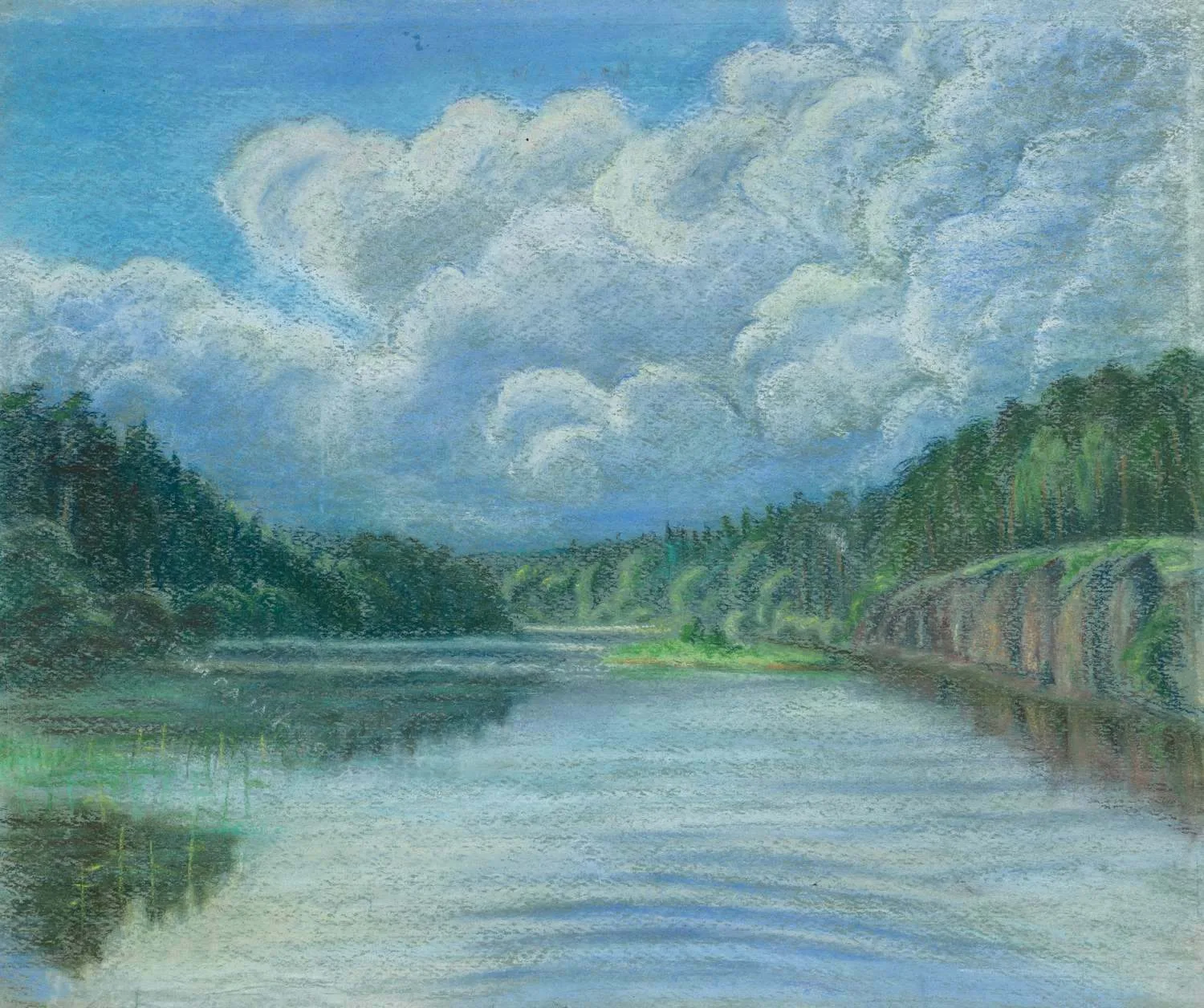 Неизвестный художник (Н.Кулакова). Остров Валаам. Лето. 1990-е годы.