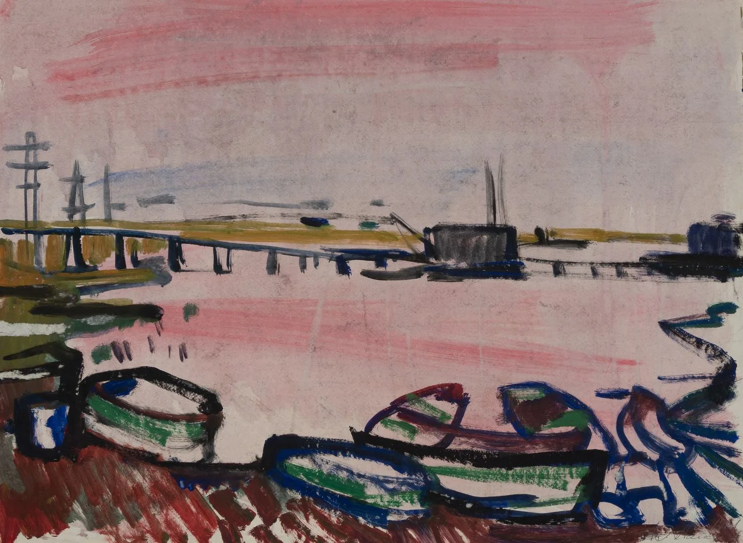 Алексеев Адольф Евгеньевич. Лодки. 1961.