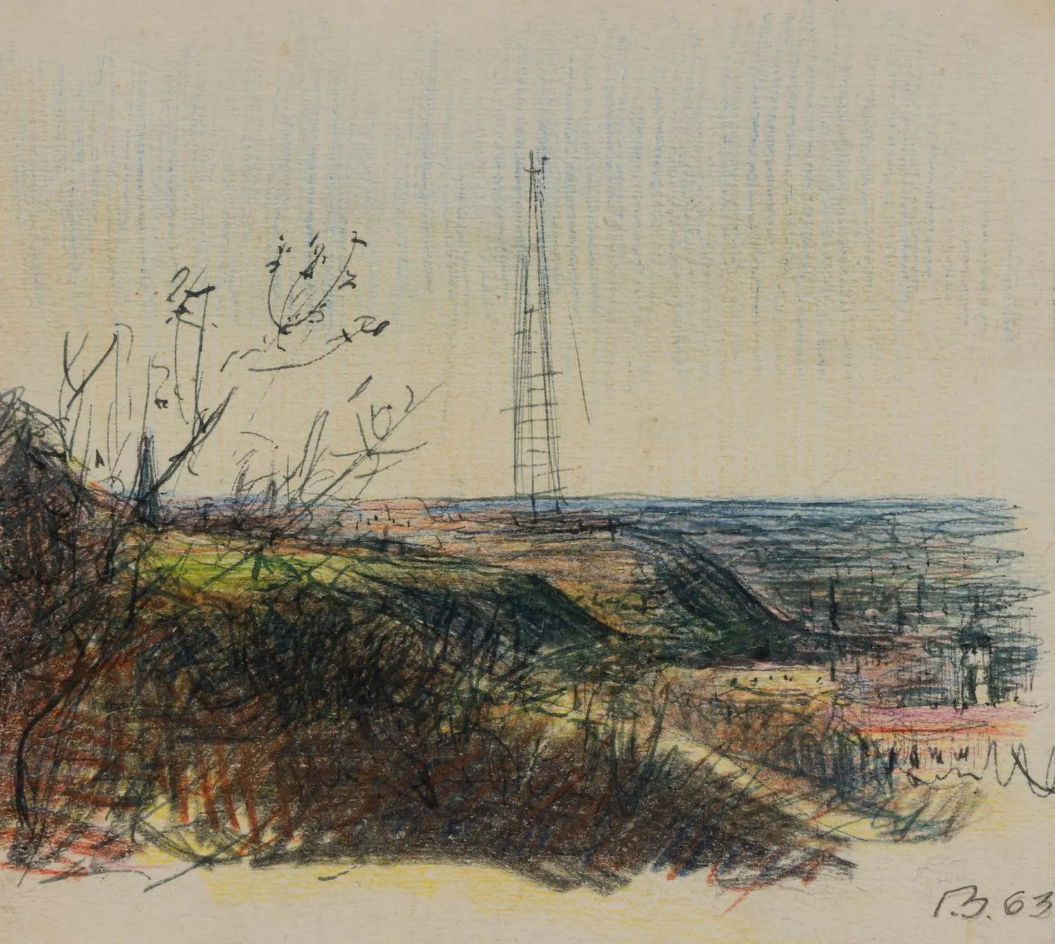 Загрядский Геннадий Тимофеевич. Город. 1963.