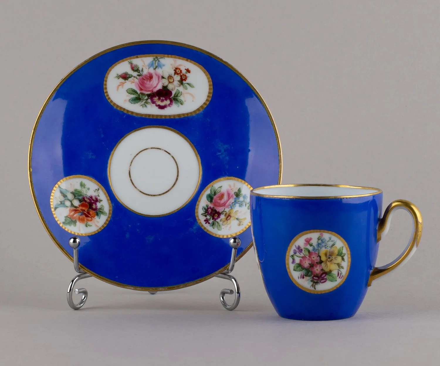 (Портхайм и сыновья) Чашка с блюдцем для кофе. Богемия, PORTHEIM & SONS, 1860-1870 годы.