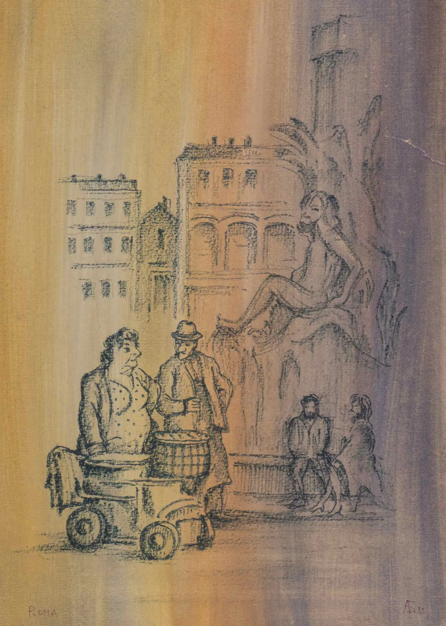 Бомштейн Александр Абрамович. Рим. 1985.