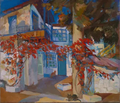 Старостина Елена. Дворик. Гурзуф. 2000-е годы.