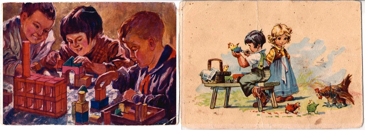 110 открыток «Дети». Россия, СССР, Зап. Европа, Азия, 1900-е - 1980-е годы.
