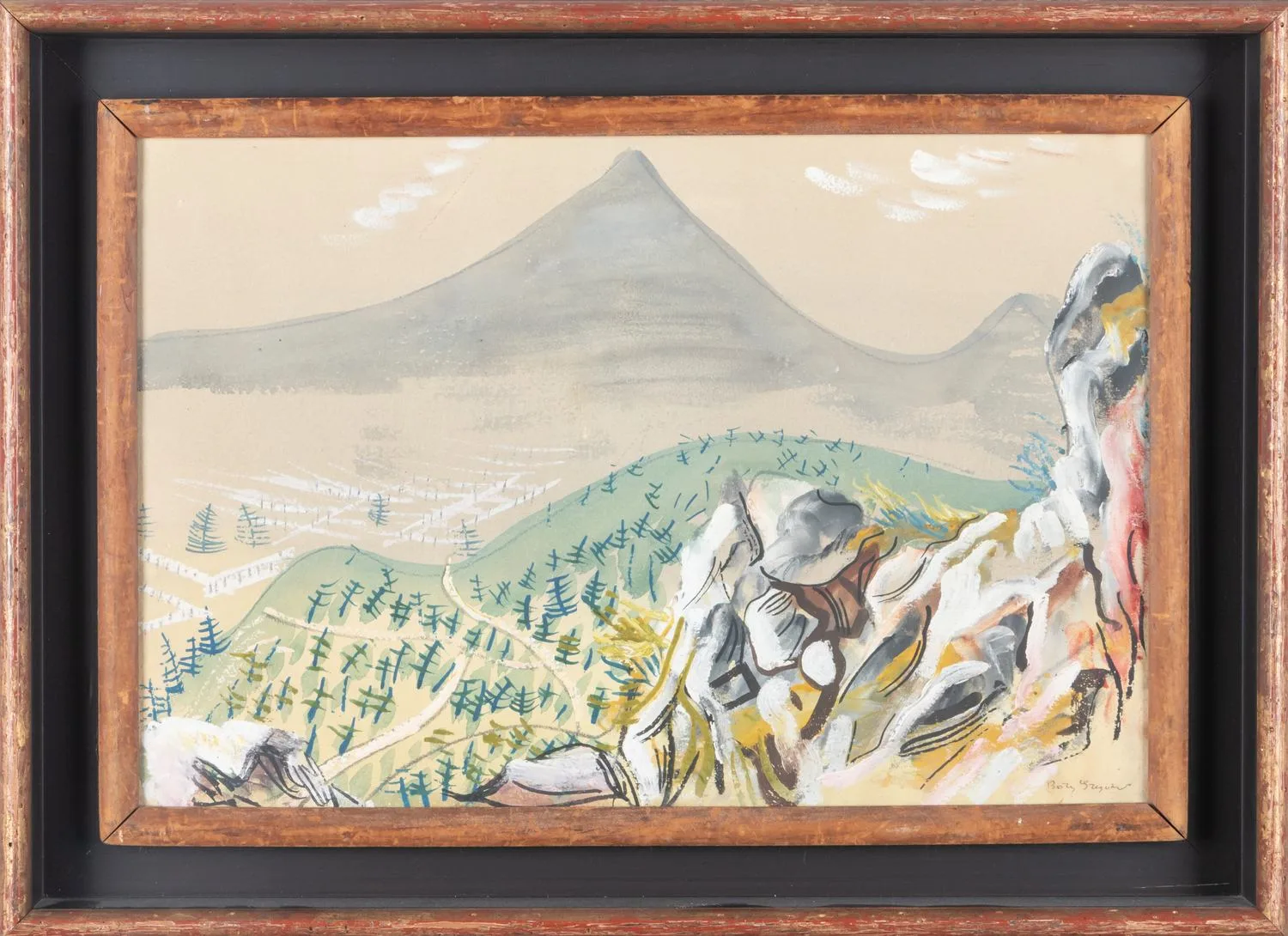 Григорьев Борис Дмитриевич. Горный пейзаж. 1936