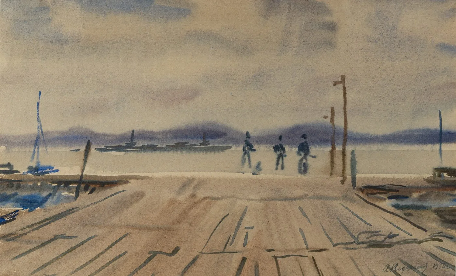Ведерников Александр Семенович. Набережная. 1956.