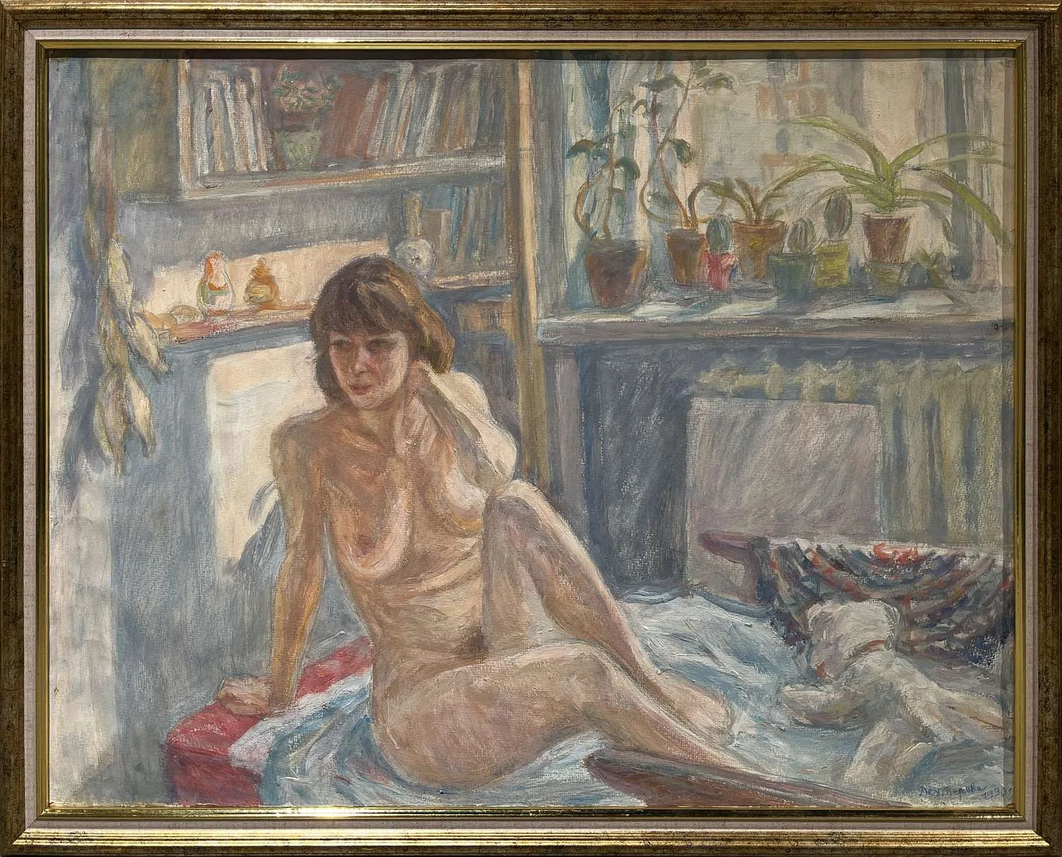 Дехтерева Татьяна Александровна. Обнаженная в мастерской. 1990.