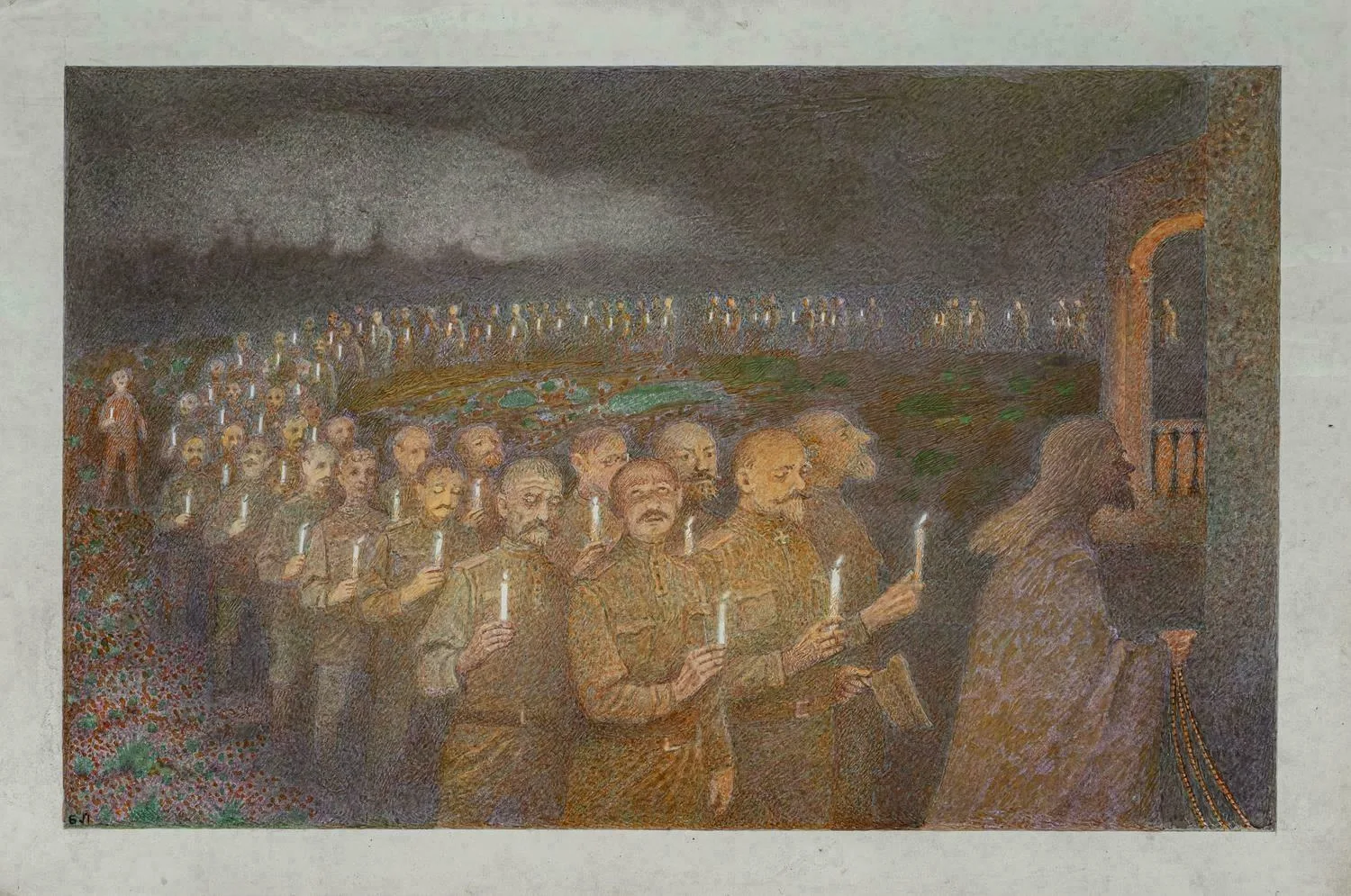 Лапшин Борис Алексеевич. Крестный ход в станице Егорлыкской 1918. 1990-е годы.