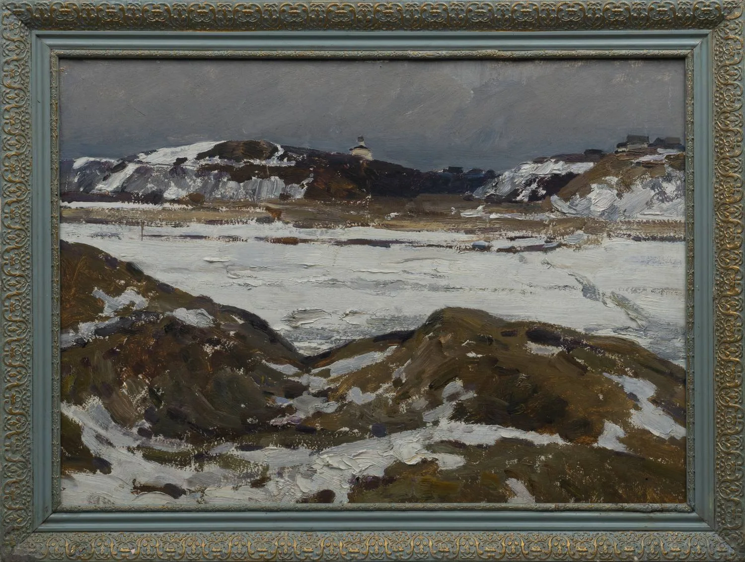Соколов Александр Иванович. Зимний пейзаж (Волхов). 1960-е годы.
