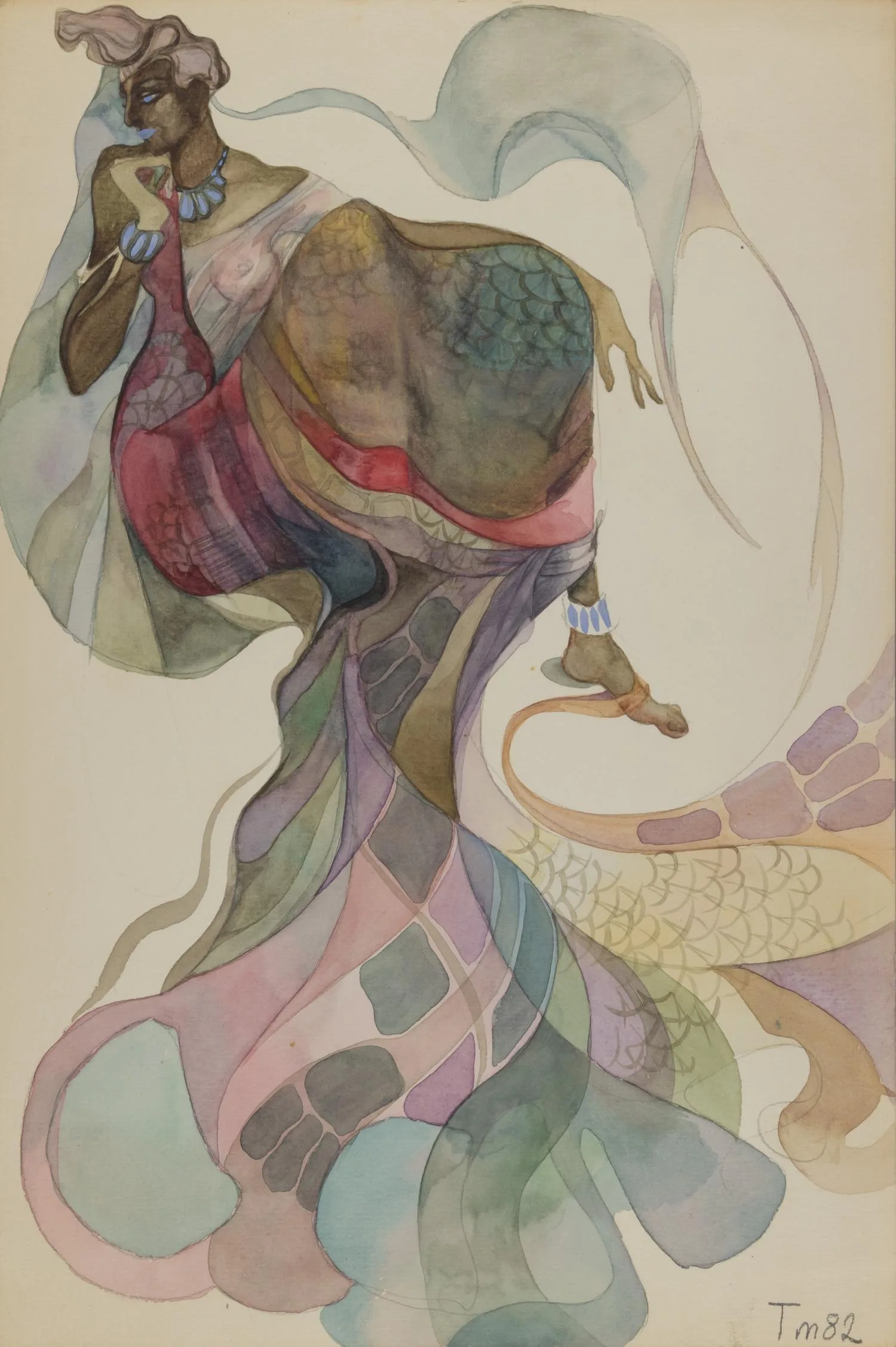 Турова Марина. Эскиз костюма джина. 1982.