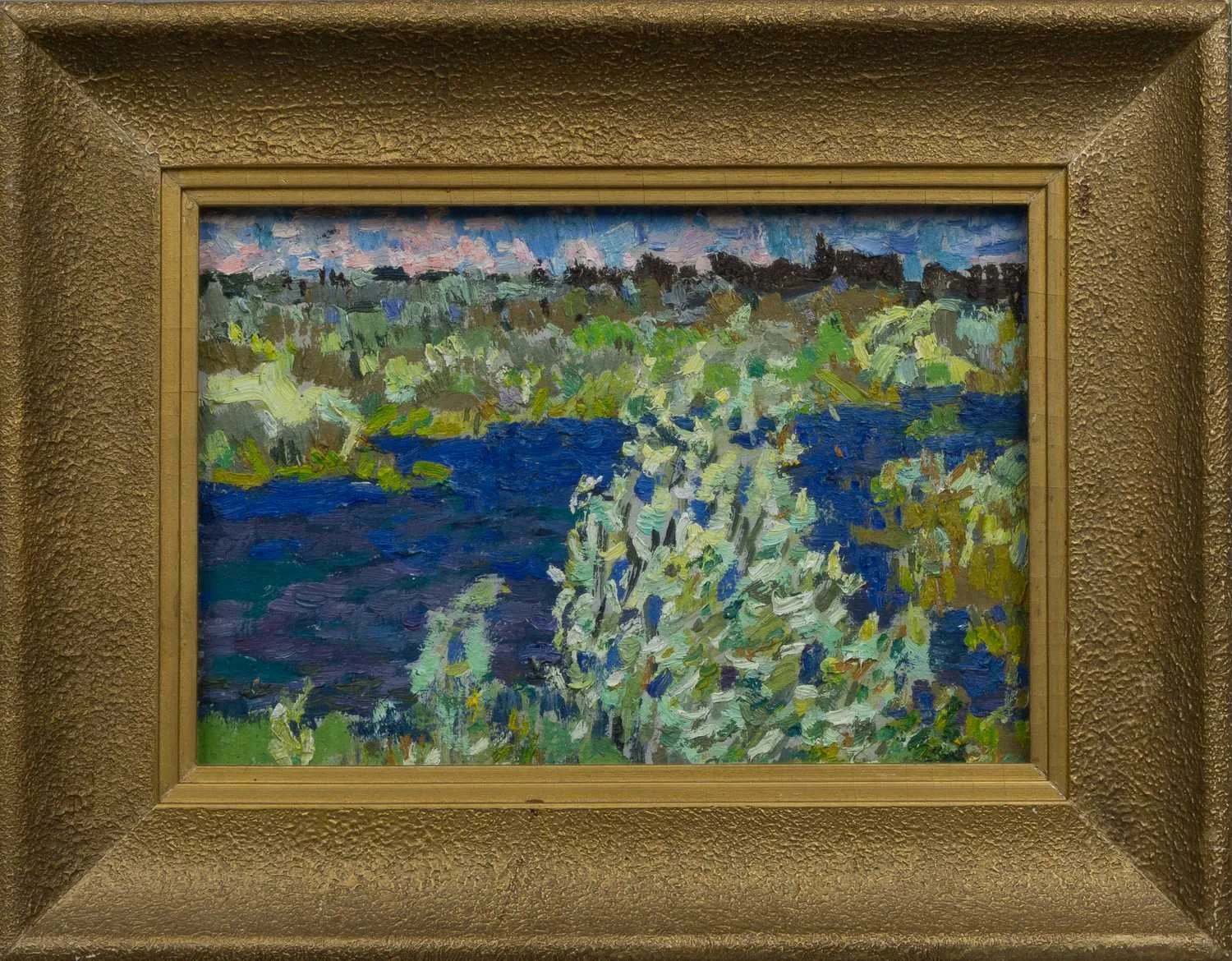 Комиссаров Иван Еремеевич. Ветренный день на реке. 1988.