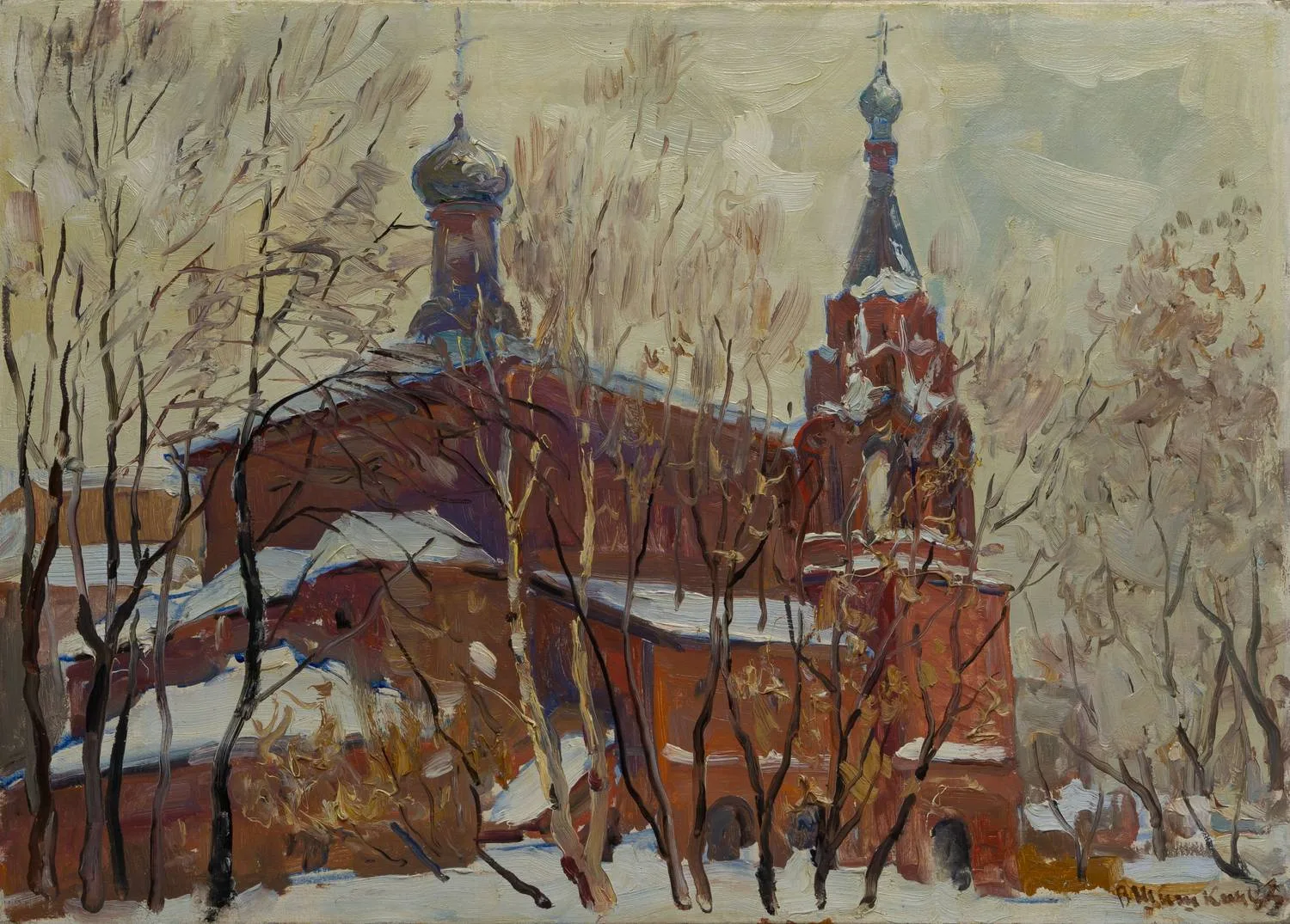 Шишкин Василий Клементьевич (?). Церковь на Кулешках. Москва. 1983.