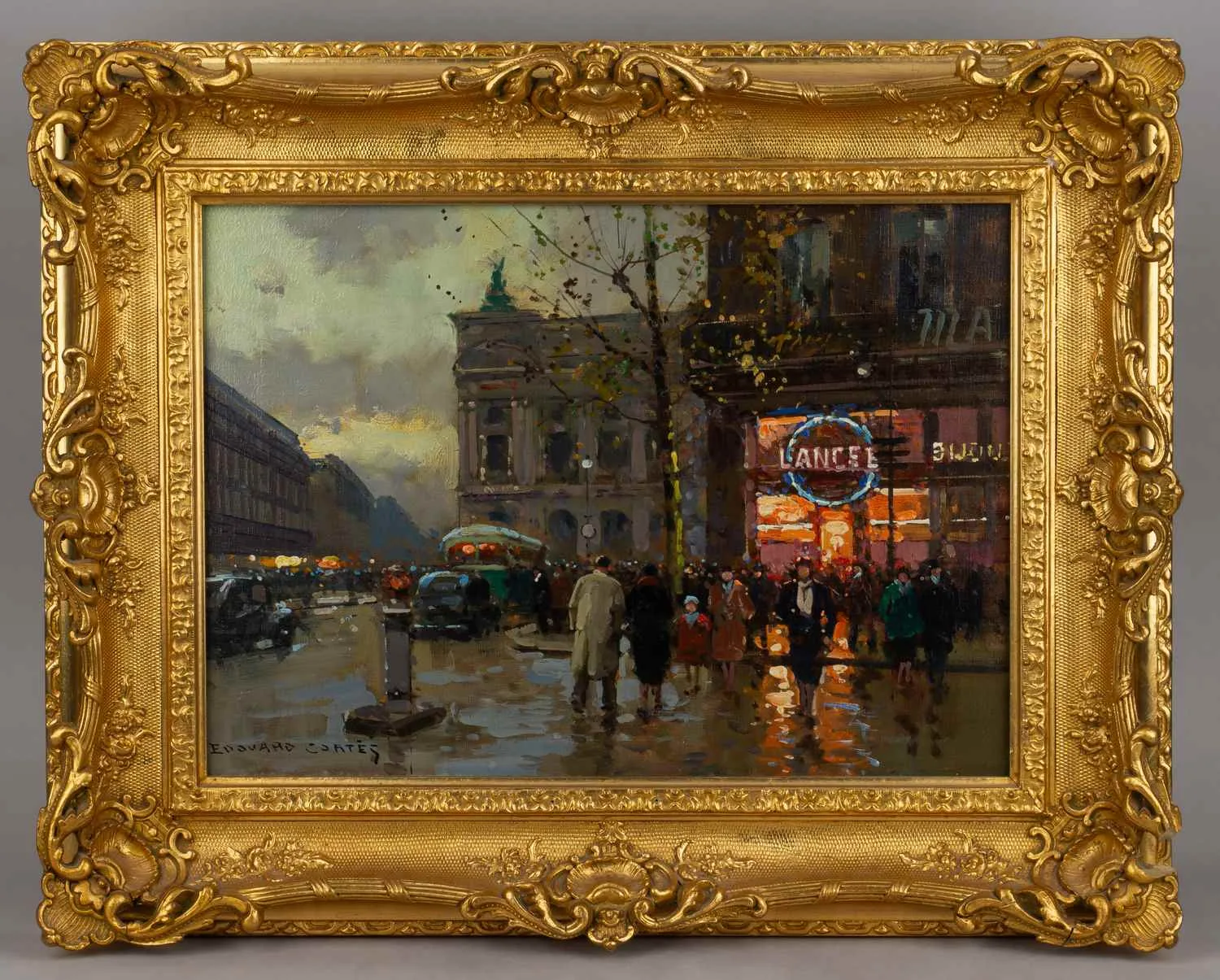 Эдуард Леон Кортез (по подписи). Париж, Площадь Оперы. Вторая четверть XX века.