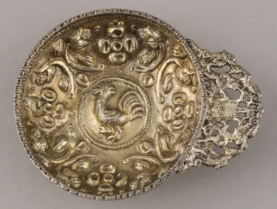 (1680-е гг. С экспертизой Московского Кремля) Чарка с изображением петуха. Россия, Москва, 1686–1698 годы.