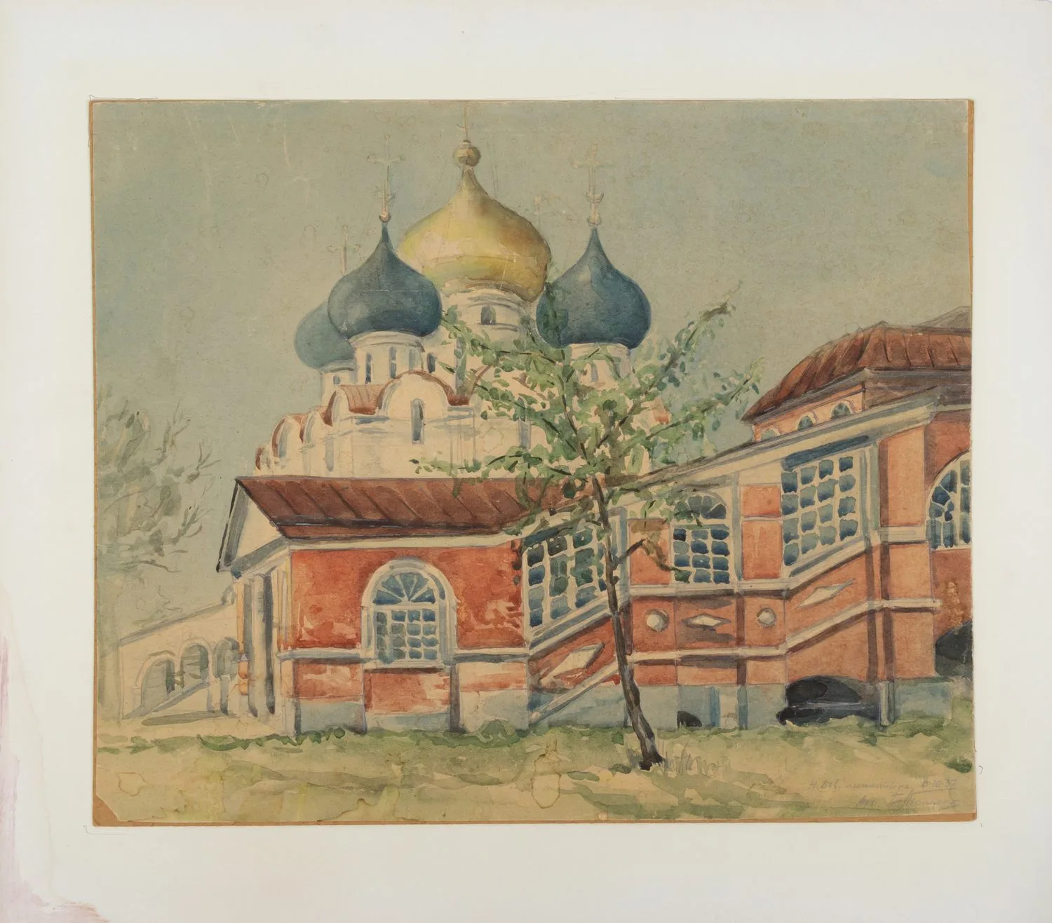 Неизвестный художник (Г. Томяев по подписи). Новодевичий монастырь. 1937.
