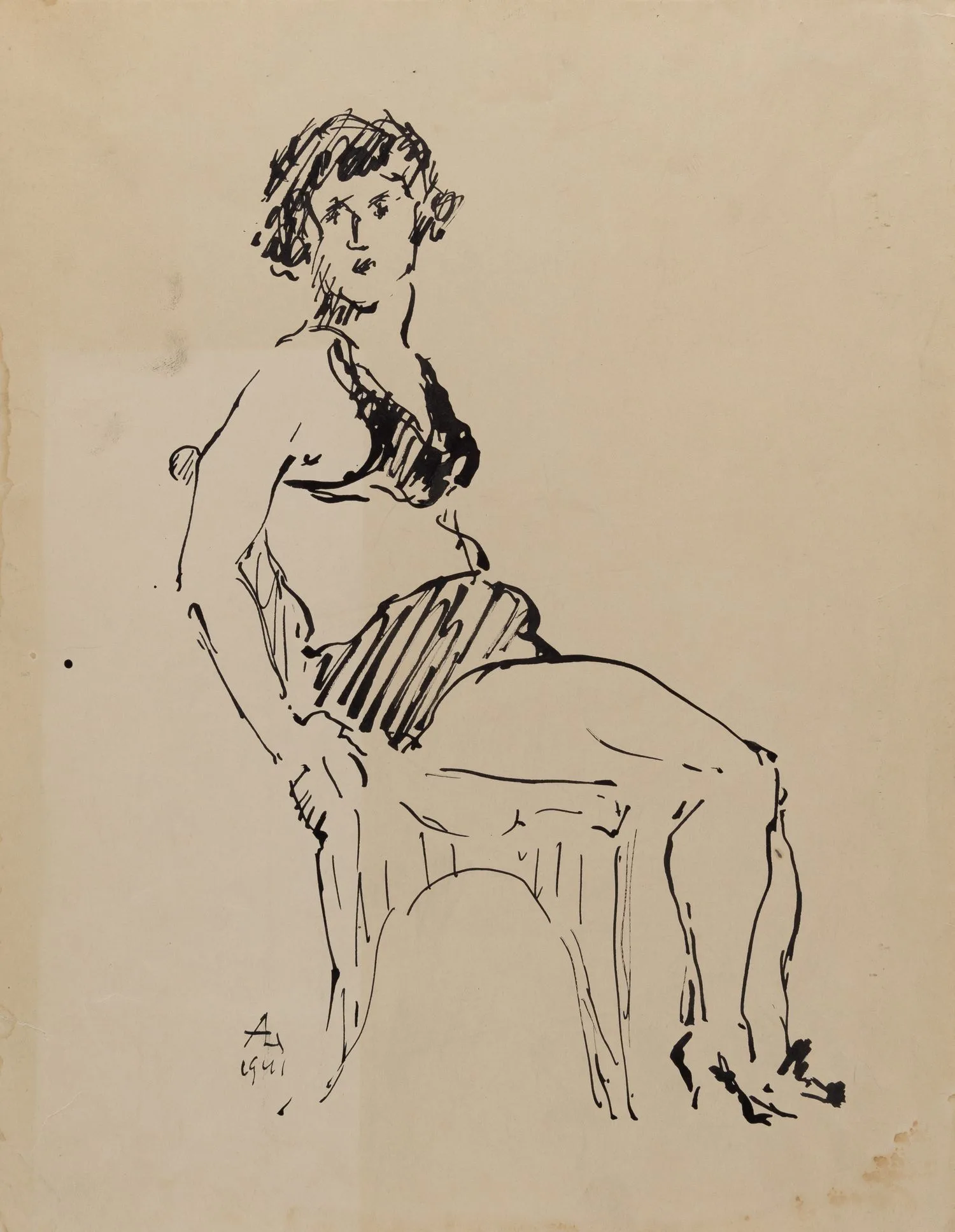 Лопухин Александр Ефимович. Натурщица. 1941.