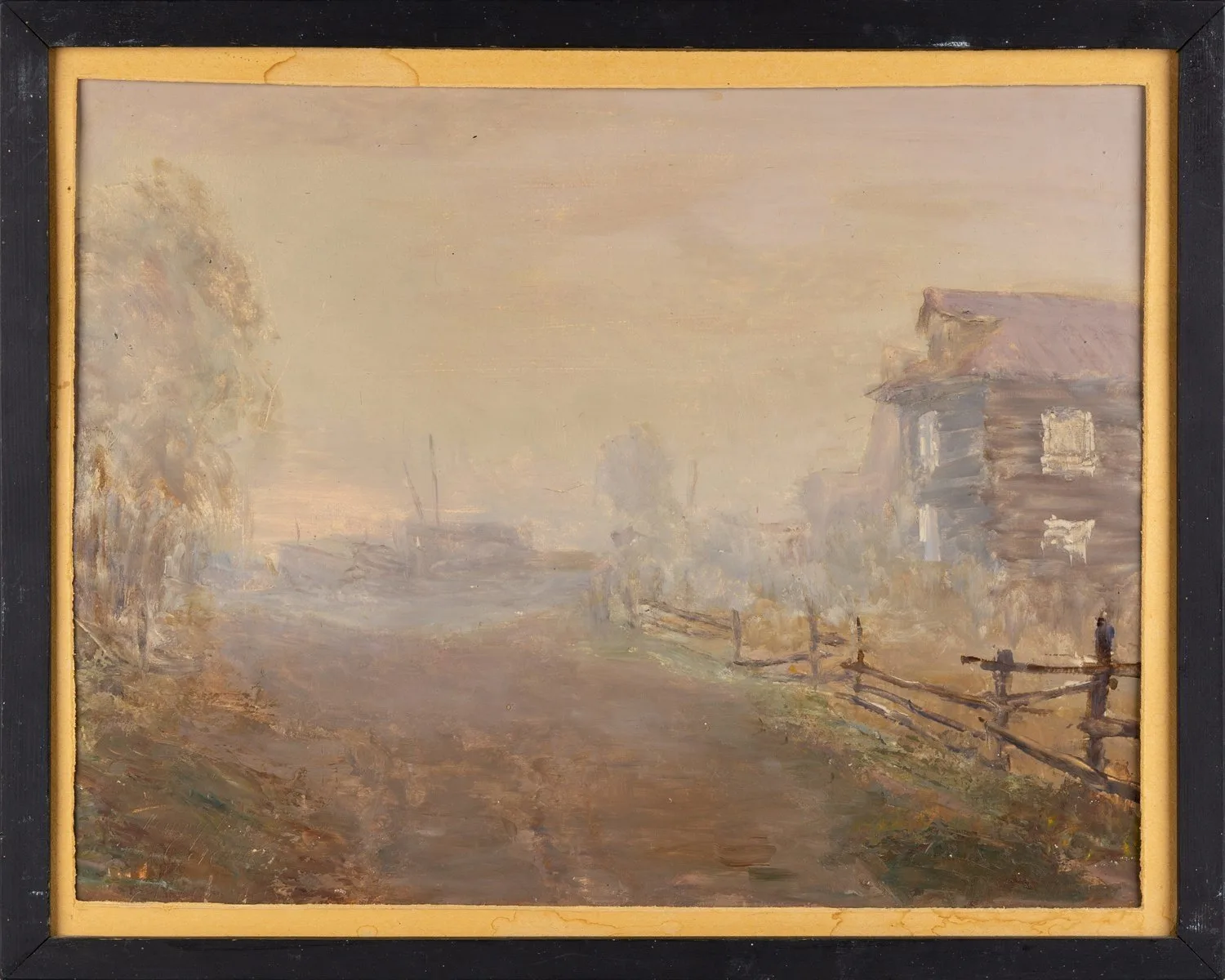 Смирнов Евгений Петрович. Туманное утро в Вербилках. 1960.