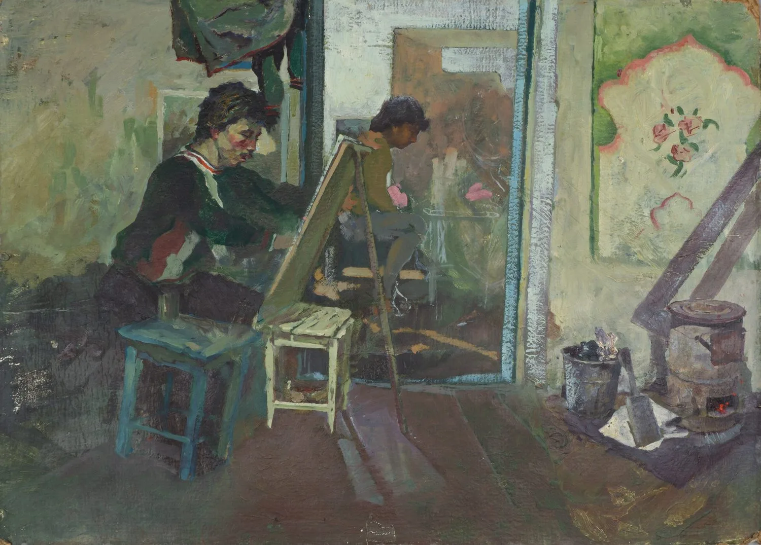 Богданов Валентин Александрович. В мастерской. 1963.