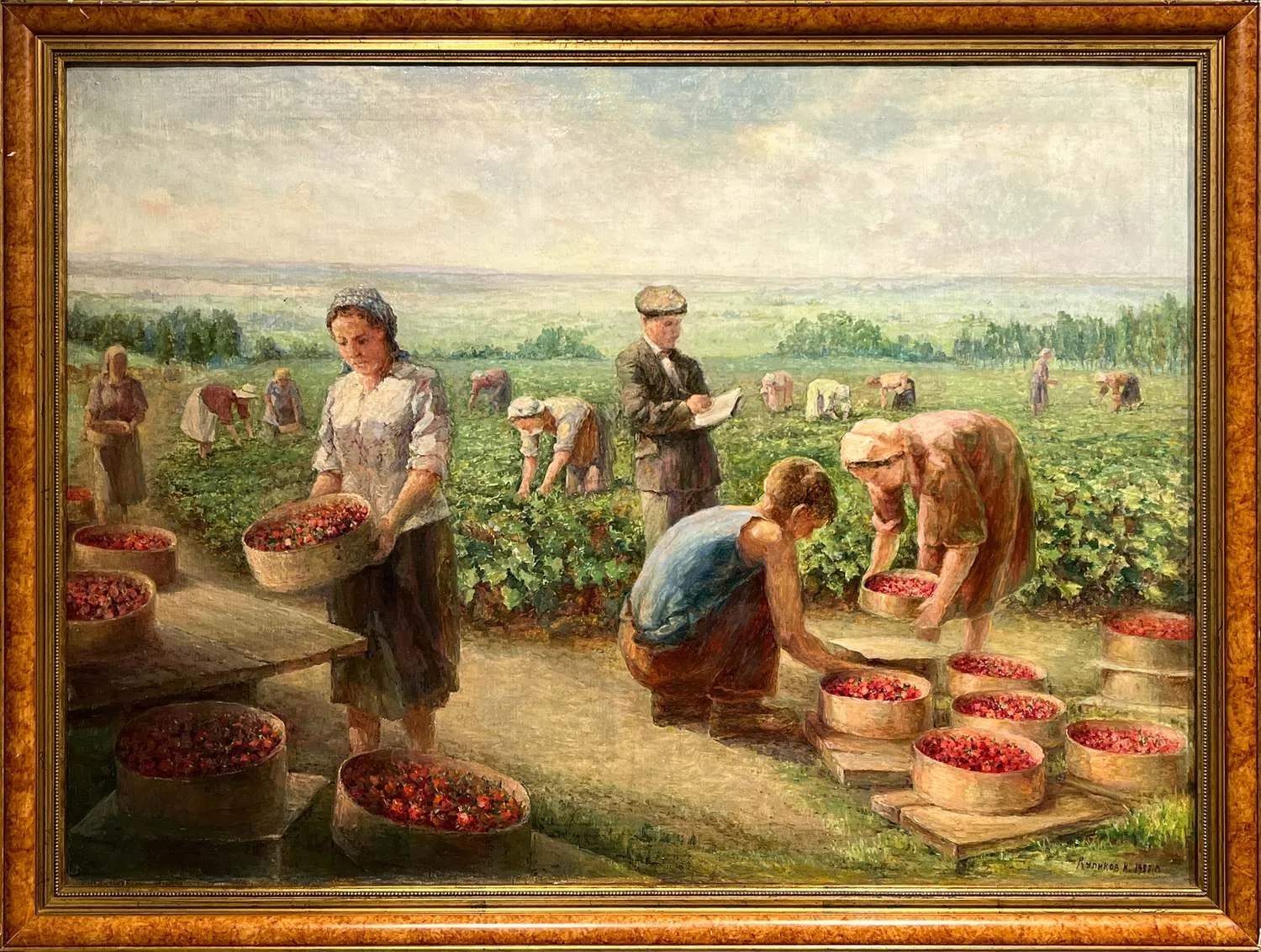 Куликов Николай Иванович. Сбор ягод. 1955.
