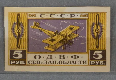 Петроград. Непочтовая марка ОДВФ Северо-Западной области. Номинал 5 рублей. 1923.