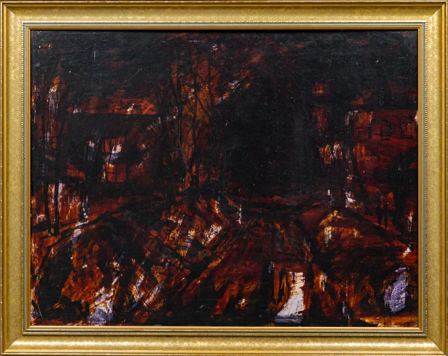 Гусев Юрий Александрович. Зимний пейзаж. Сокольники. 1967.