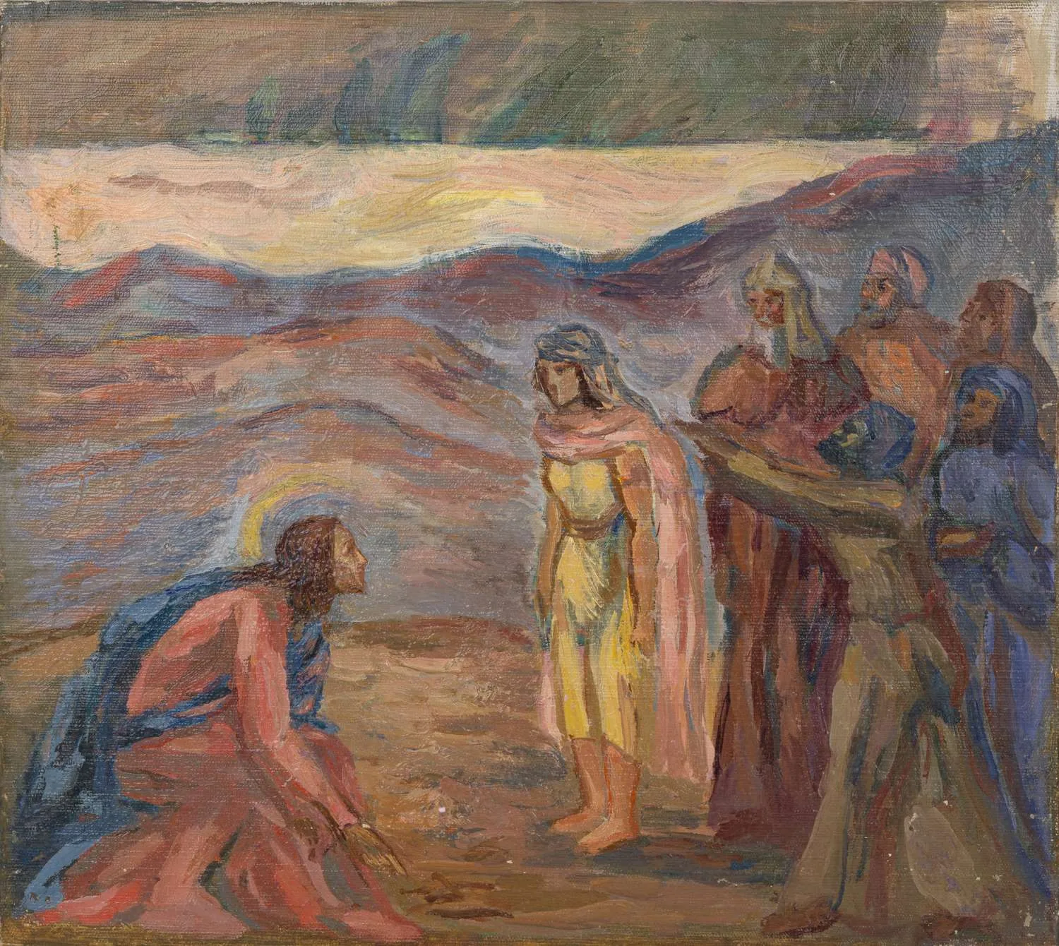 Свешникова Надежда Ивановна. Христос и грешница. 1950-е годы.