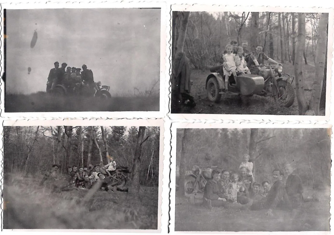 7 фотографий «Мотоциклисты». СССР, 1940-е - 1950-е годы.