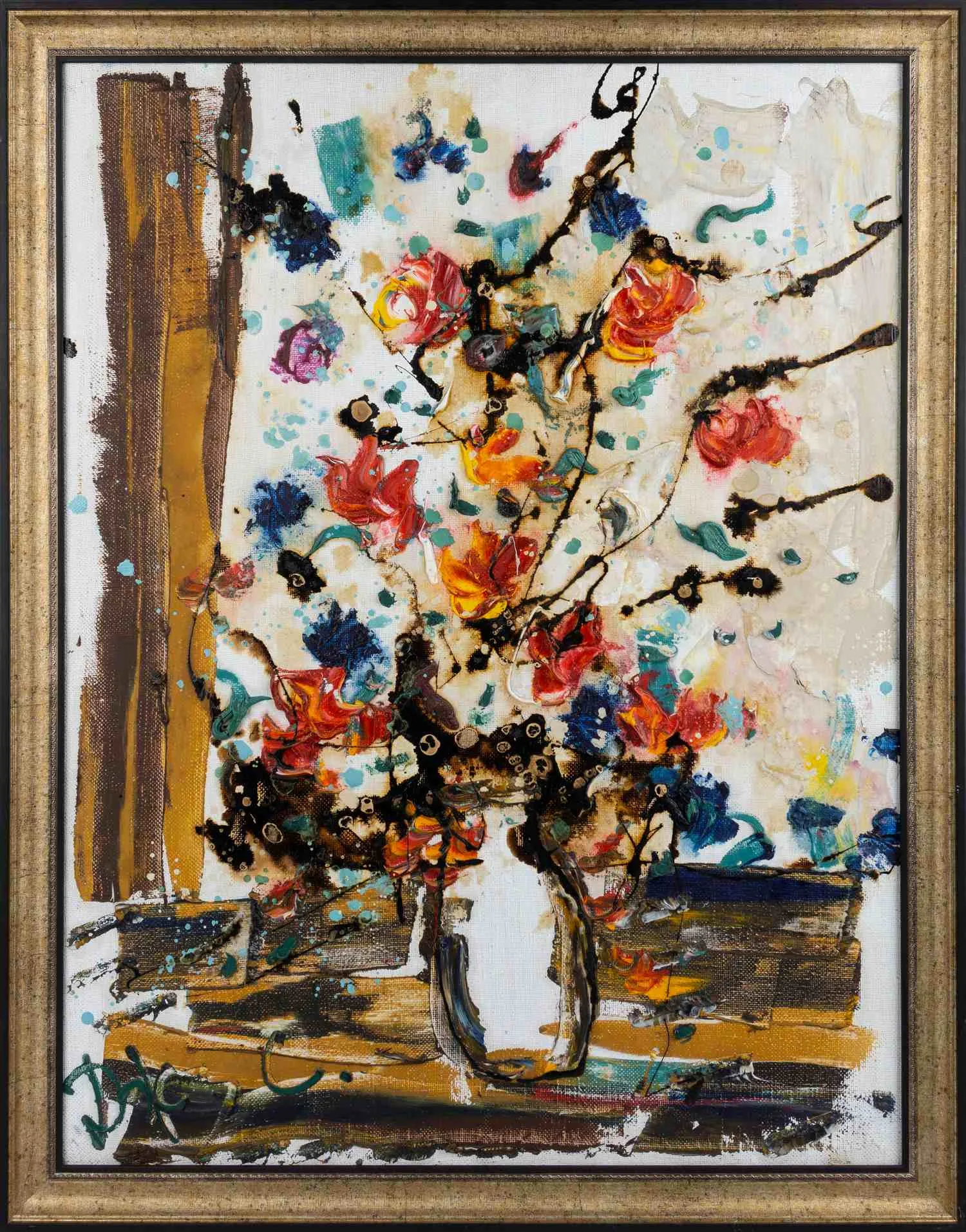 Джино Синигалья. Цветы. Памяти Анатолия Зверева. 1986.