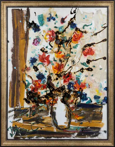 Джино Синигалья. Цветы. Памяти Анатолия Зверева. 1986.