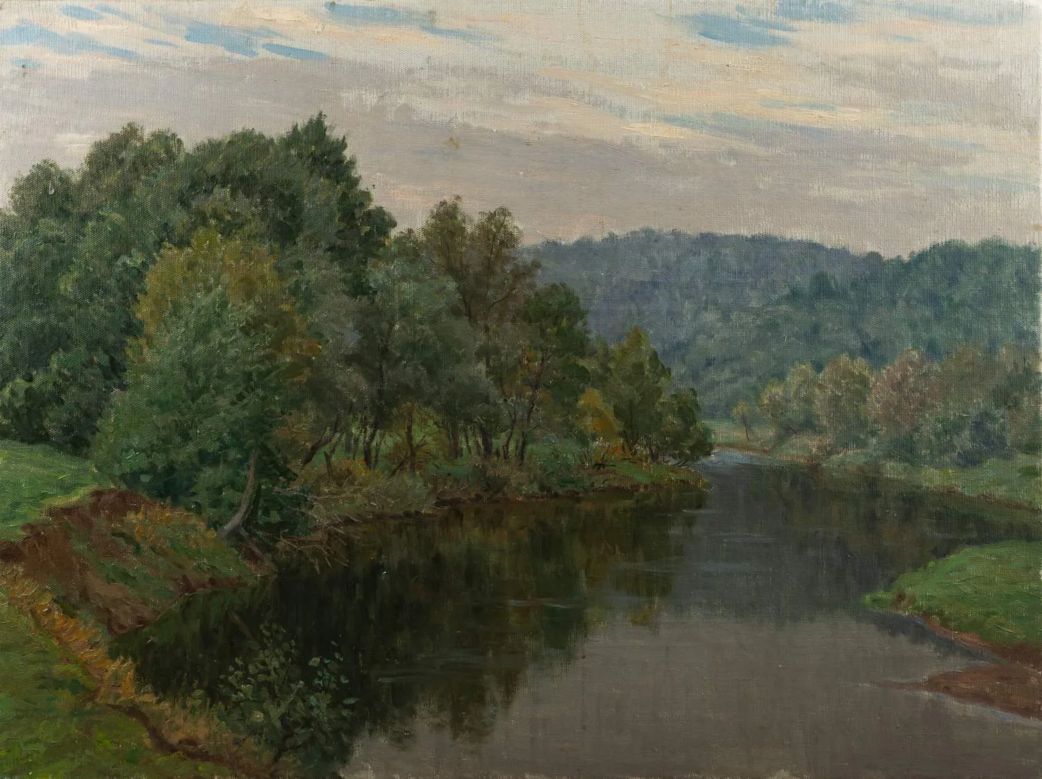 Панков Николай. Пейзаж с речкой. 1940