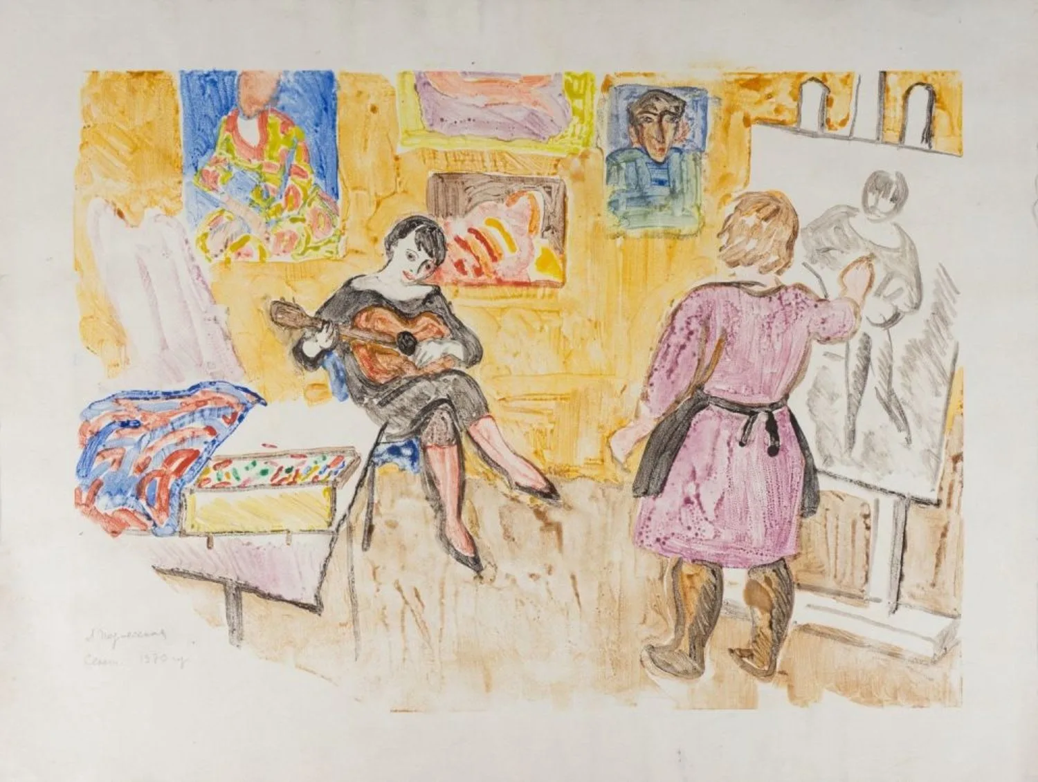 Подлясская Лидия Петровна. Сенеж. 1970.