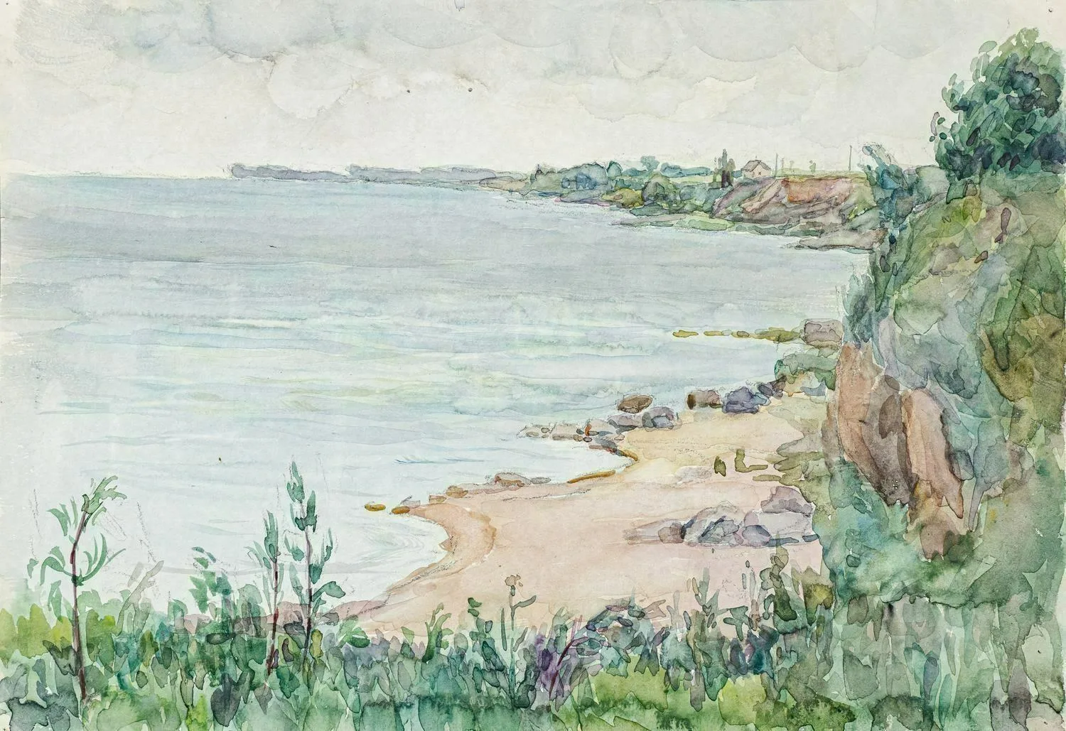 Морозов Константин Феофанович. Пейзаж близ озера. 1970-е годы.