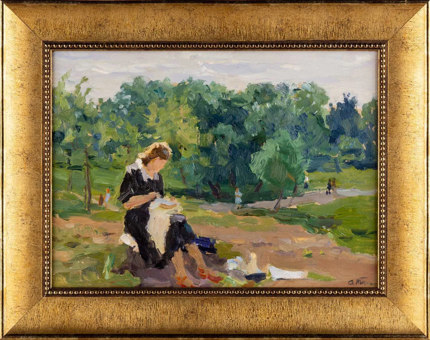 Ткачев Алексей Петрович. За чтением. 1960-е годы.