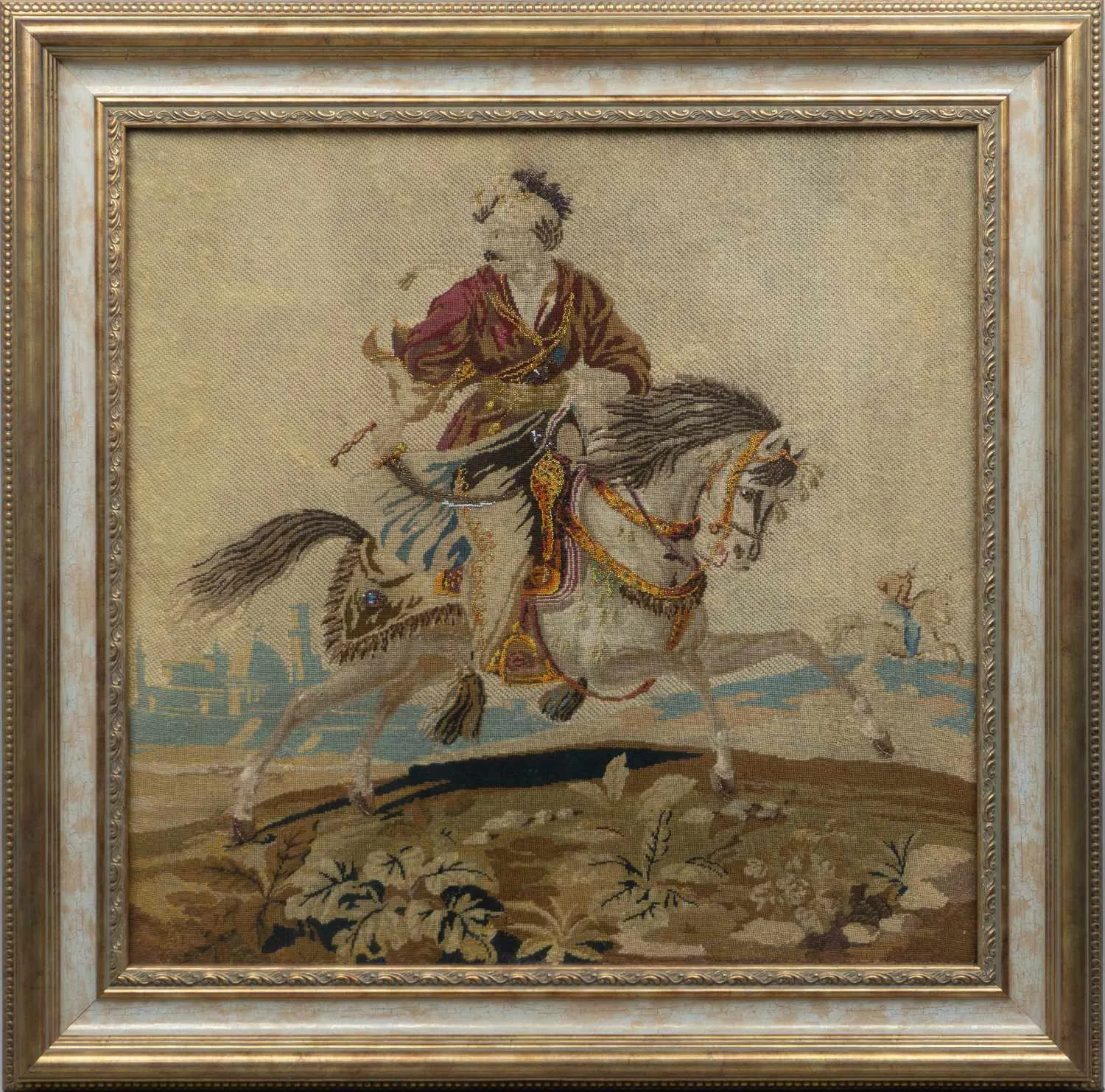 Вышивка «Мамелюк (по оригиналу Карла Верне)». Зап. Европа, середина XIX века.