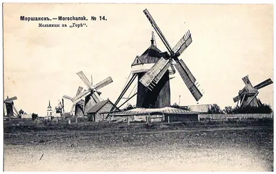 Моршанск. Открытка «Мельница на «Горе». Издание Д.П. Ефимова, 1904.