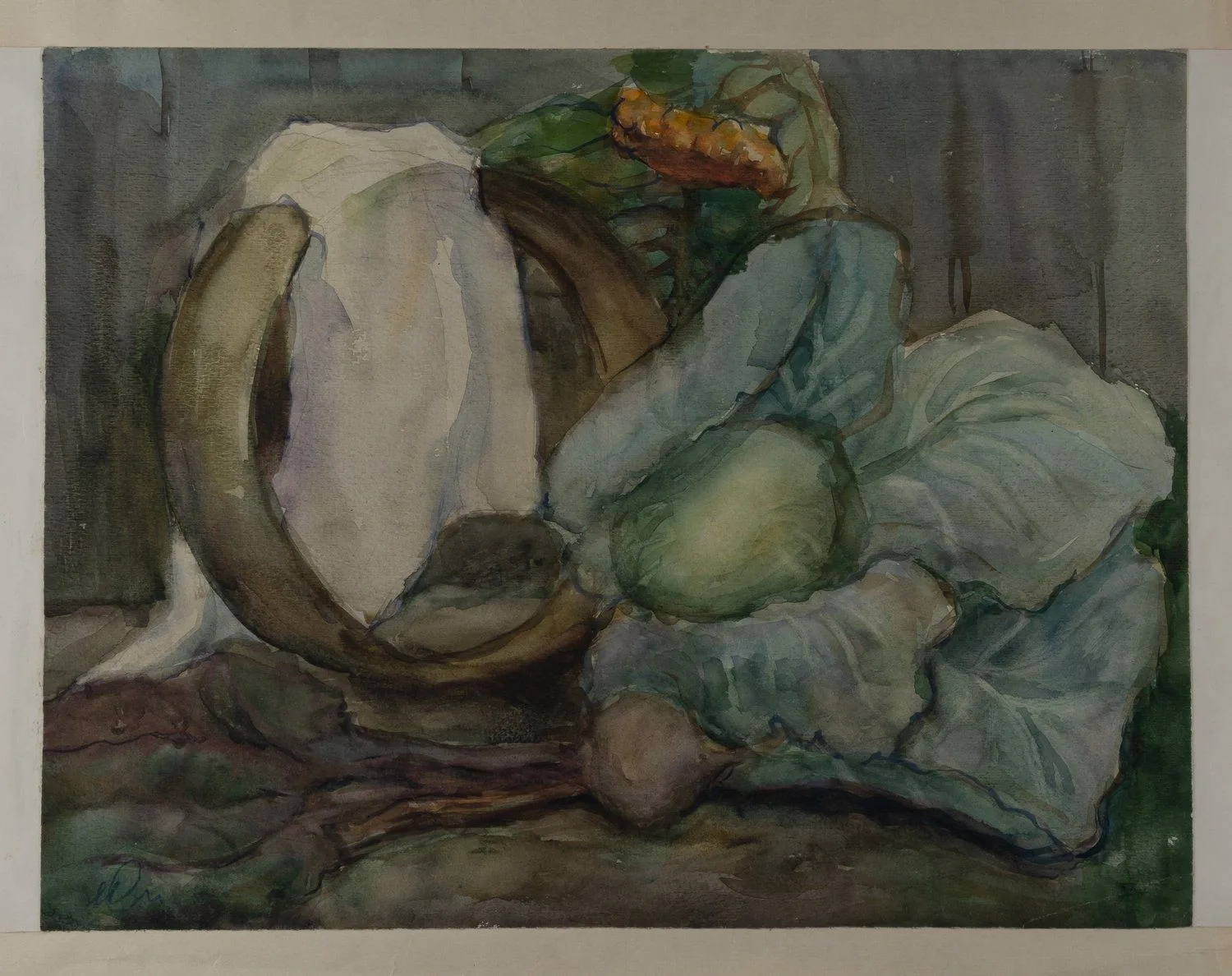 Солодовникова Наталья Александровна. Натюрморт с овощами. 1982.