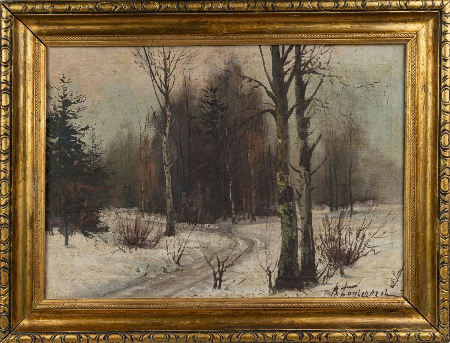 Большаков Виктор Александрович. Зимний пейзаж. 1960-е годы.