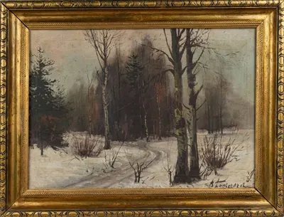 Большаков Виктор Александрович. Зимний пейзаж. 1960-е годы.