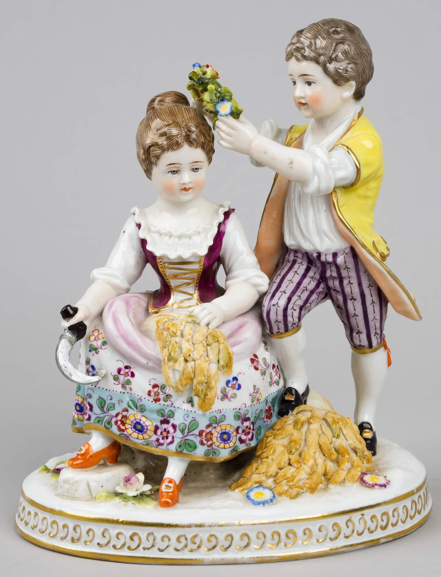 Статуэтка «Царица полей и её поклонник». Германия, мануфактура Frankenthal-Carl Theodor, 1762-1797 годы.
