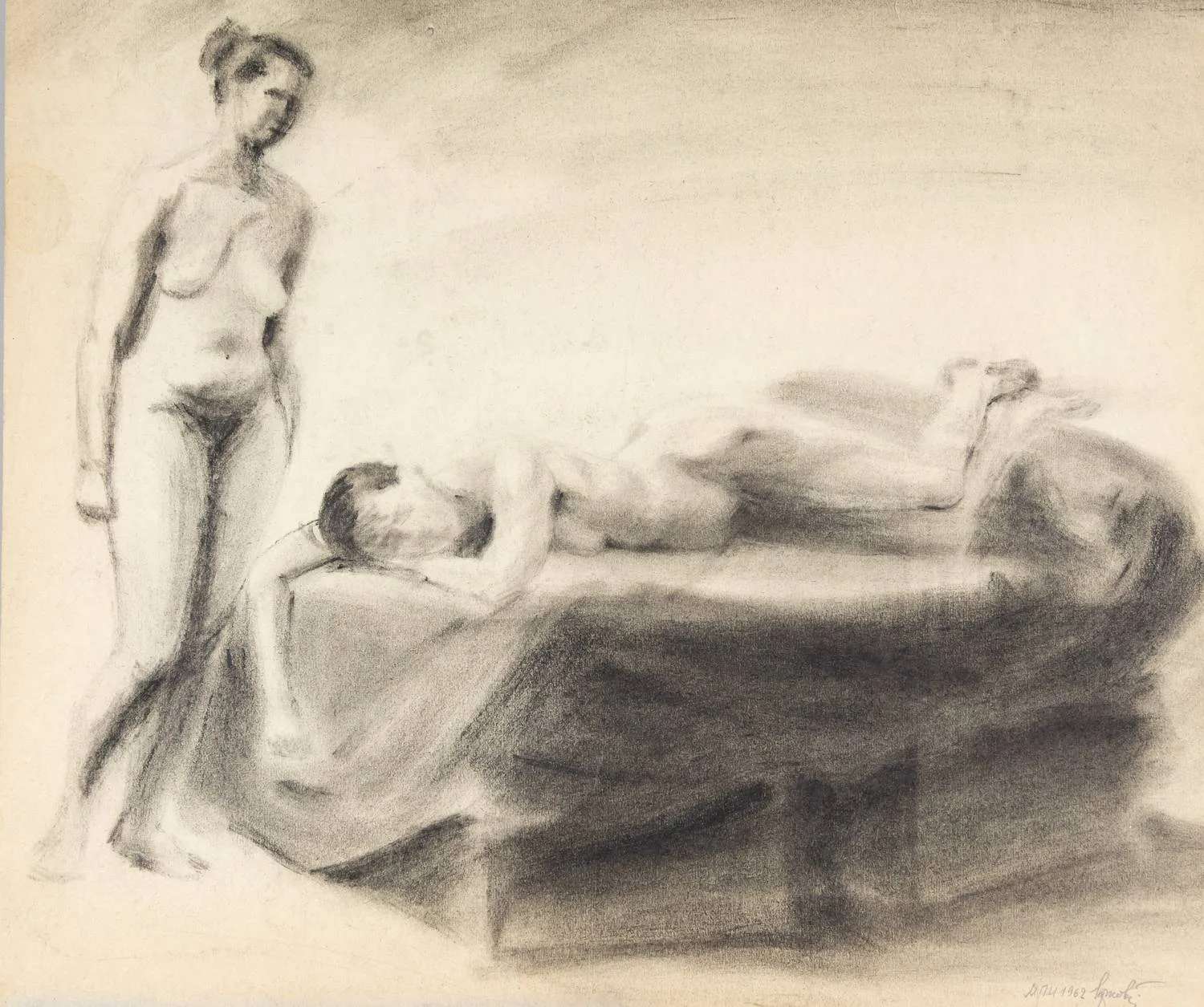 Неизвестный художник. Натурщицы. 1962.